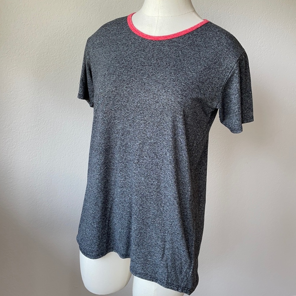 LuLaRoe Gracie shirt 14 dark heather grey red